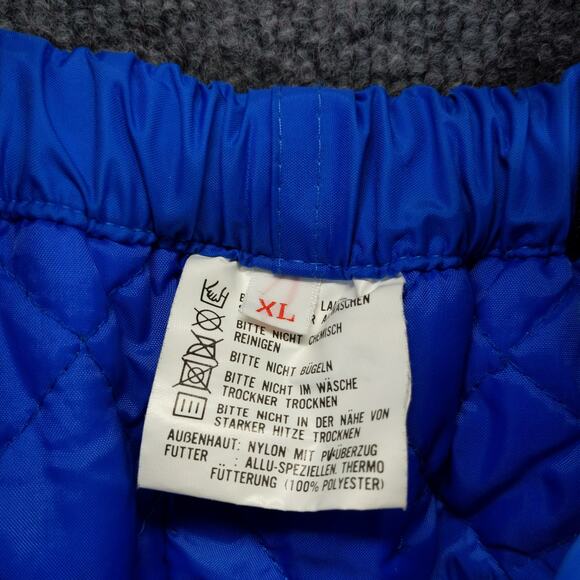 Unbranded Insulated Snow Pants Overalls Size XL Blue Red White Stripes - Picture 12 of 12